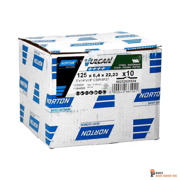 nortonschleifmittel/NORTON_schleifmittel_66252925534 Norton VULCAN  Portable grinding wheels 125x6.4x22.2mm 30 GRIT_122578